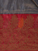 Grey Solid Woven Pure Kanchipuram Silk Saree - Diadem