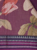 Lavender Floral Design Printed Kota Cotton Saree - Diadem
