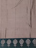 Grey Floral And Stripes Designed Semi Tissue Saree - Diadem