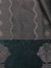 Grey Floral And Stripes Designed Semi Tissue Saree - Diadem