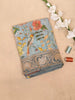 Light Blue Banarasi Saree with Floral Design on the Body with Designed Border - Diadem