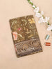 Brown Banarasi Saree with Floral Design on the Body with Designed Border - Diadem