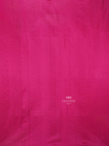 Pink Soft Silk Saree with Floral and Paisley Motif on the Body and without Border - Diadem