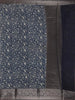 Navy Blue Chanderi Silk Saree with Paisley and Flower Design on the Body with Designed Border