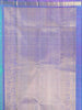 Blue Green Dual Tone Pure Kanchipuram Bridal Silk Saree with Stripes on the body and Contrast Zari Border