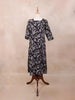 Black Kurti Adorned with Thread work and Floral Print Design and without Dupatta