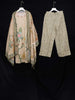 Light Mustard Crepe Straight Cut Salwar Suit Adorned with Floral Prints paired with Dupatta - Diadem