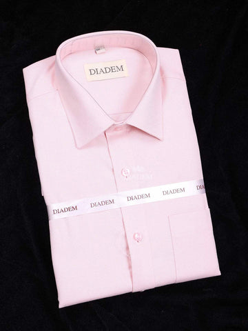 Light Pink Cotton Plain Formal Shirt Full Sleeve - Diadem