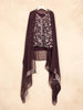 Dark Purple Palazzo Salwar Suit Adorned with Sequins and Floral Design paired with Dupatta - Diadem