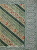 Green Semi Tussar Silk Saree with Rural Motif Design on the Body with Paisley Design Border