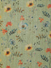 Light Green Semi Tussar Silk Saree with Flower Design on the Body and without Border - Diadem