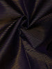 Navy Blue Pure Kanchipuram Bridal Silk Saree with Stripes Design on the Body with Zari Border