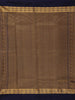 Navy Blue Pure Kanchipuram Bridal Silk Saree with Stripes Design on the Body with Zari Border