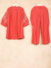 Red Co-Ord Salwar Suit for Girls Adorned with Sequins and Floral Design with Pant - Diadem