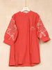 Red Co-Ord Salwar Suit for Girls Adorned with Sequins and Floral Design with Pant - Diadem