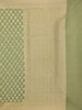 Green Art Silk Saree with Flower Grid Design on the Body with Zari Border