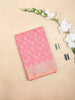 Onion Pink Art Silk Saree with Diamond Design on the Body with Designed Border