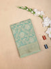 Light Green Art Silk Saree with Floral Design on the Body with Matching Border - Diadem