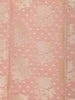 Pink Art Silk Saree with Flower Plant Design on the Body with Matching Zari Border