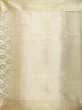 Olive Green Art Silk Saree with Floral and Dot Design on the Body with Matching Border - Diadem