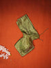 Green Silk Readymade Blouse adorned with Small Floral Motifs Design