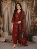Maroon Traditional Butta Printed Design Cotton Salwar Suit with Dupatta