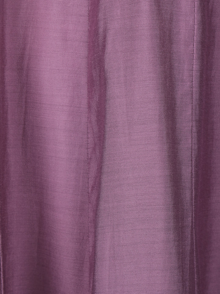 Light Purple Floral Designed Cotton Anarkali Salwar Suit - Diadem