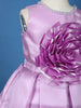 Lavender Oversized Floral Satin Kids Gown