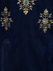Blue Floral Designed Velvet Co Ord Salwar Suit - Diadem