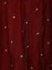 Dark Red Floral Designed Semi Silk Salwar Suit - Diadem
