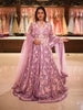 Soft Lavender Floral Sequins and Zardozi Embroidered Design Net Mastani Lehenga with Designer Dupatta