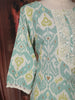 Sea Green Ikat Printed Cotton Salwar Suit