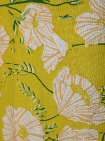 Yellow Floral Designed Cotton Salwar Suit - Diadem