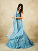 Blue Grey Sequins Embroidery Party Wear Mermaid Lehenga