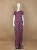 Purple Floral Design Cotton Saree - Diadem