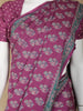 Purple Floral Design Cotton Saree - Diadem