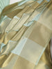 Olive Green checks Designed Semi Tussar Silk Saree