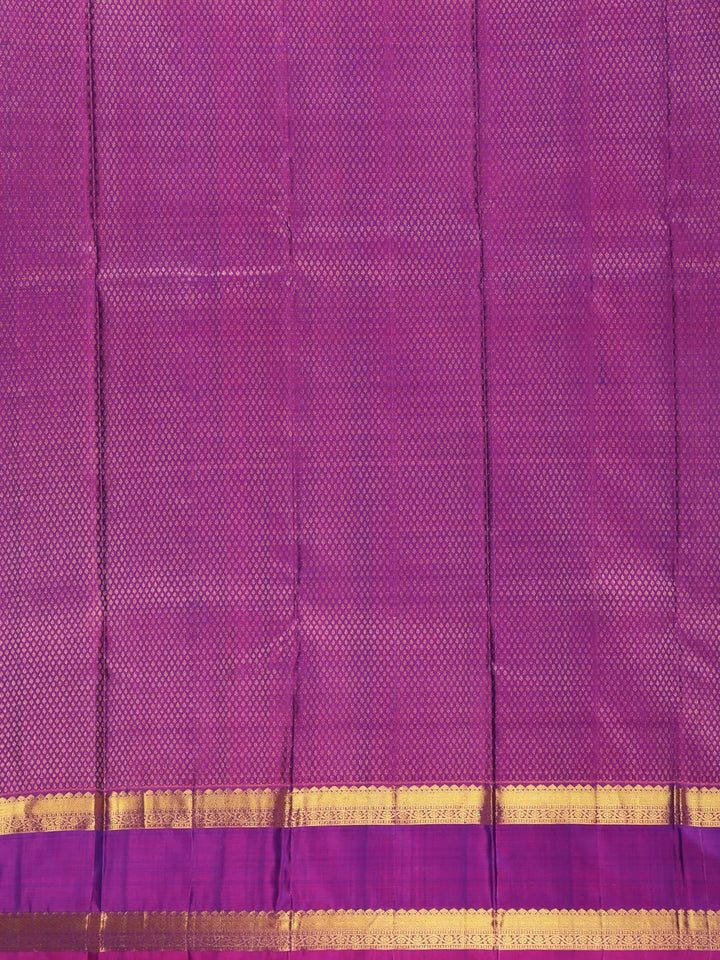 Sky Blue Floral Woven Pure Kanchipuram Silk Saree - Diadem