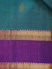 Sky Blue Floral Woven Pure Kanchipuram Silk Saree - Diadem