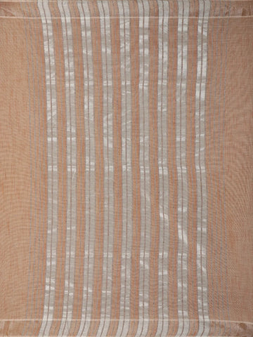 Light Orange With Designed Border Cotton Saree - Diadem