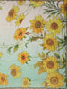 Pale Green Sun Flower Designed Satin Fancy Saree