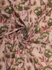 Beige Floral Designed Cotton Fancy Saree