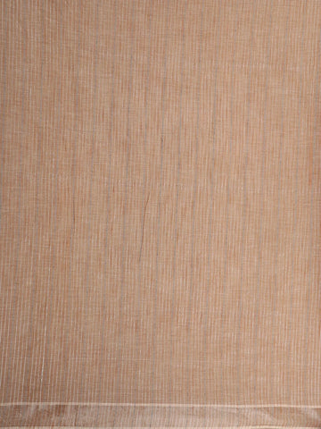 Light Orange With Designed Border Cotton Saree - Diadem