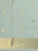 Olive Green checks Designed Semi Tussar Silk Saree