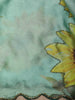 Pale Green Sun Flower Designed Satin Fancy Saree