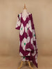 Red Floral Designed Cotton Salwar Suit - Diadem