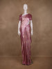 Pink Floral Design Semi Tissue Saree - Diadem