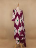 Red Floral Designed Cotton Salwar Suit - Diadem