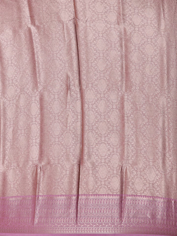 Pink Floral Design Semi Tissue Saree - Diadem