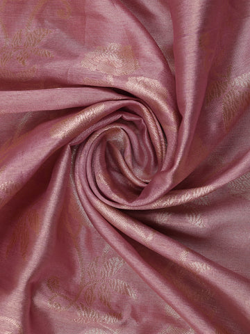 Pink Floral Design Semi Tissue Saree - Diadem